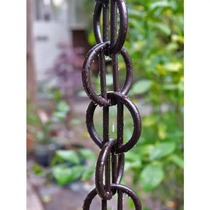 Rain Chain Double Loops - Bronze Aluminum 12' Length