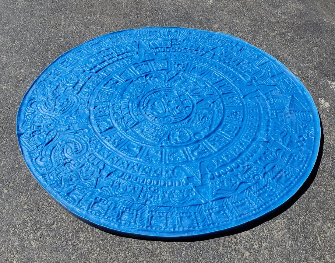 Aztec Mayan Calendar Circle Concrete Stamp Mat