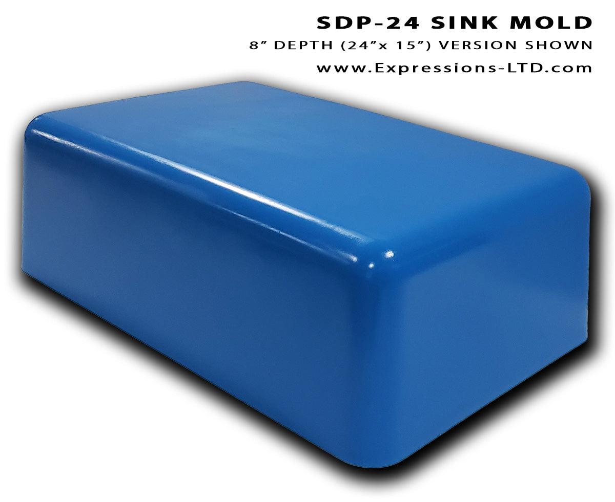 Concrete Sink Mold SDP-24 Farm (24"x15") Depth (3" or 5" or 8")