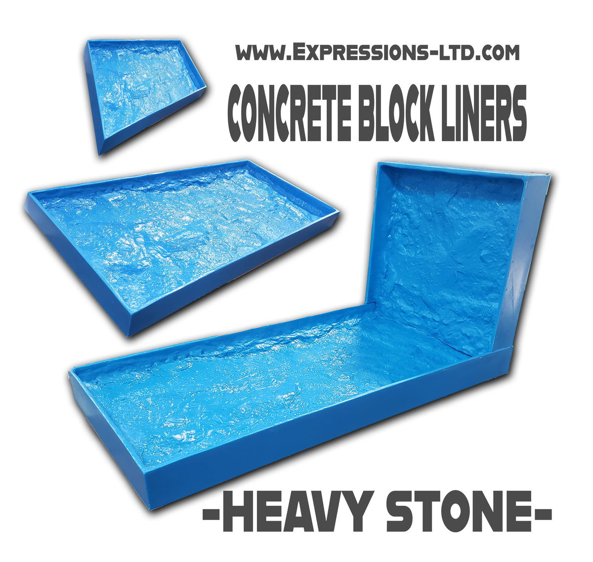 Concrete Block Mold Liner - Granite Stone Heavy Rock