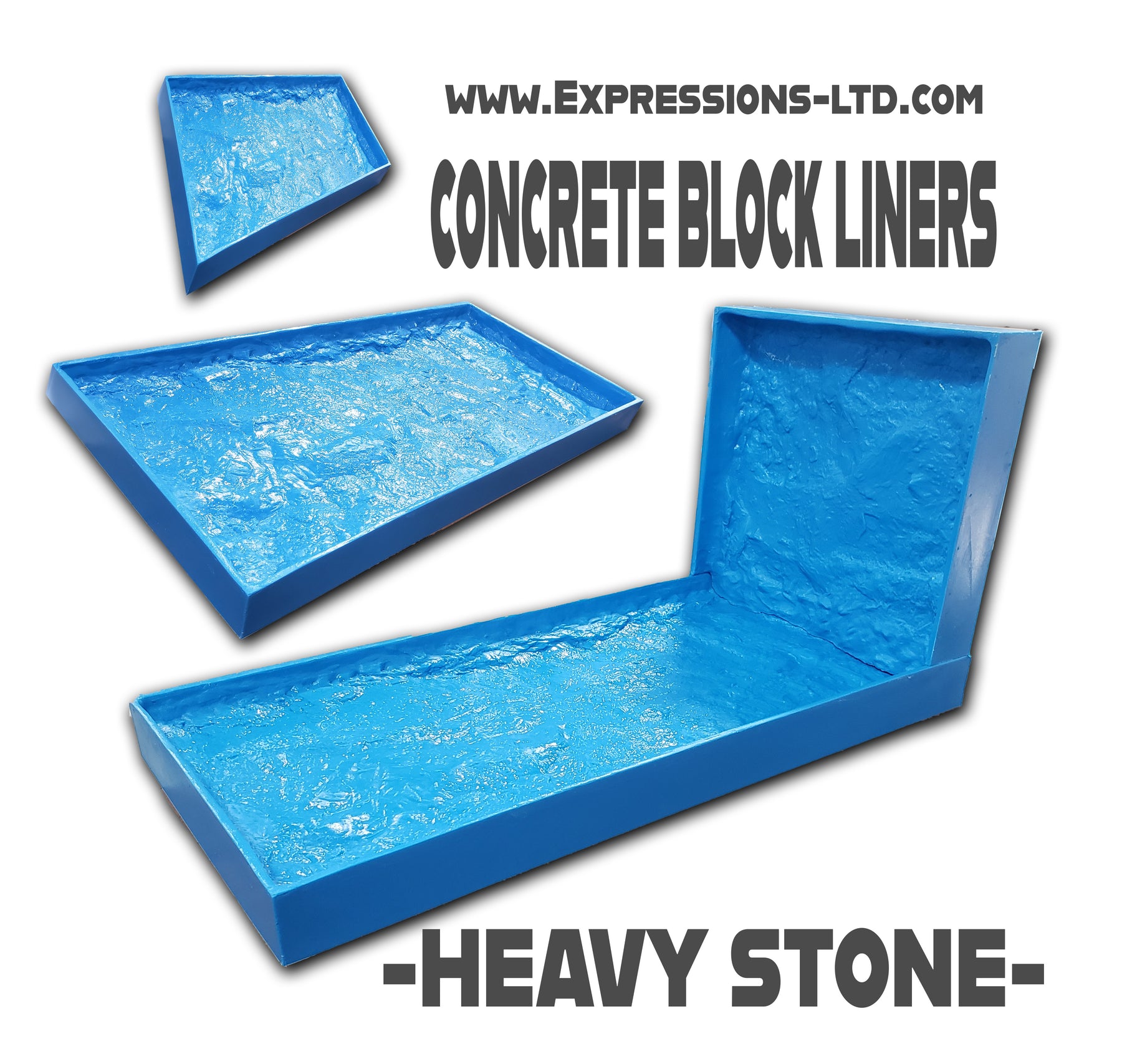 Concrete Block Mold Liner - Granite Stone Heavy Rock