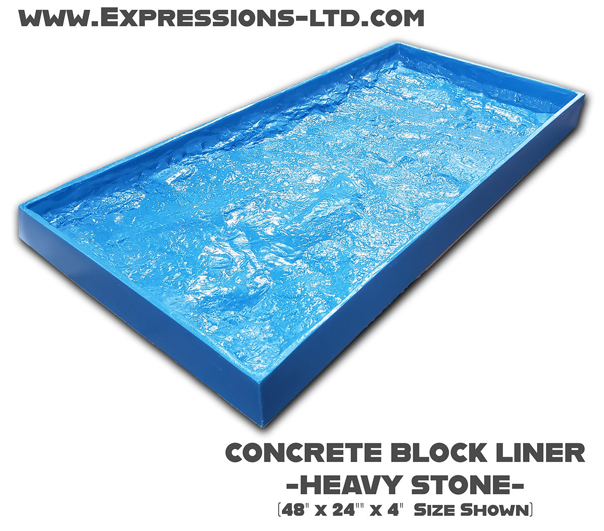 Concrete Block Mold Liner - Granite Stone Heavy Rock