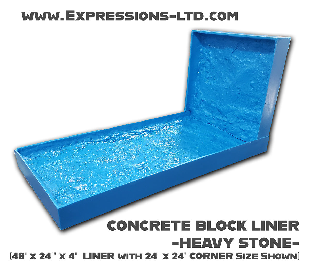 Concrete Block Mold Liner - Granite Stone Heavy Rock