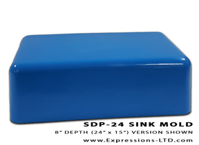 Concrete Sink Mold SDP-24 Farm (24"x15") Depth (3" or 5" or 8")